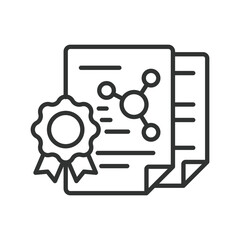 Client certificate mapping, icon in line design. Client certificate mapping, SSL certificate, certificate-based security on white background vector. Client certificate mapping editable stroke icon