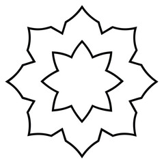 Simple Islamic mandala art