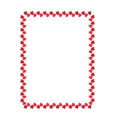 Valentine love heart frame border