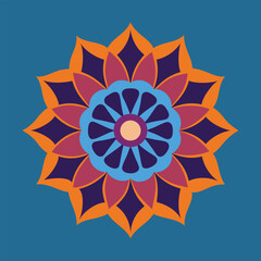 digital mandala colorful mandala design