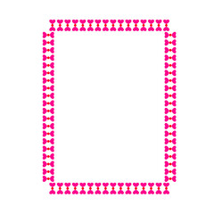 Valentine love heart frame border
