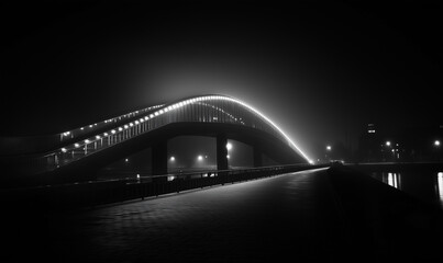 Obraz premium A bridge at night