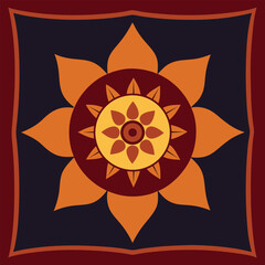 abstract flower tapestry decor mandala design