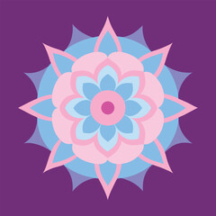 illustration of a colorful traditional mandala design