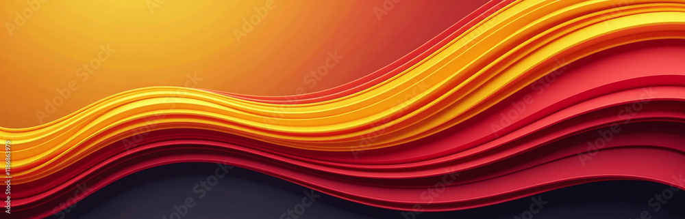 Aufkleber A Smooth Graphic Design Combines Yellow And Red Lines With An Abstract Background For A Visually Appealing And Dynamic Effect Always. 00002
