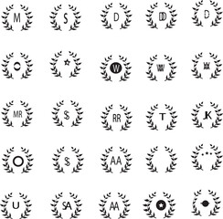 Vector laurel wreath isolated on white background