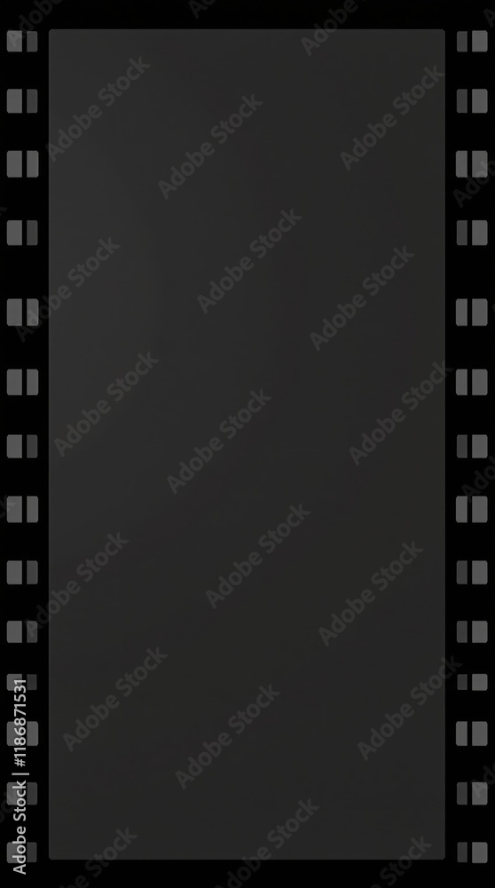 Poster film strip frame with dark gray background adding own text images