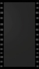 Film strip frame with dark gray background adding own text images