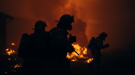 Fire Rescue Stopping Wildfire in Los Angeles Forest – Aerial View of Forest Fire Control