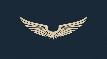 Obraz premium Professional logo design showcasing elegant aviation wings for a modern aviation company, emphasizing speed and innovation in the industry