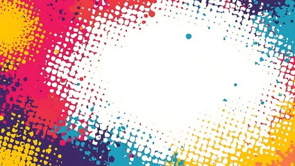 Abstract colorful modern halftone comic style background. Generative Ai.