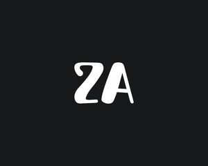 creative letter ZA logo design template
