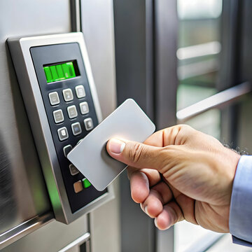 attaching card to the electronic reader to access