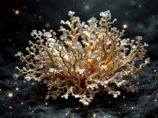 coral reef in the night