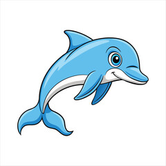 dolphin isolated on white background