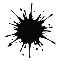 Abstract Black Ink Splatter Vector - Dynamic and Bold Artistic Design
