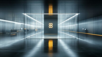 Conceptual image of modern architecture, featuring high-rise buildings with clean lines, expansive windows, and innovative materials, highlighting the minimalist approach in contemporary design