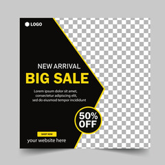 Social media post design template for fashion sale