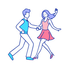 cha cha couple vector icon, dance day vector illustration - simple illustration of cha cha couple perfect for logos, and dance day-themed designs.