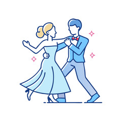 classic ballroom scene vector icon, dance day vector illustration - simple illustration of classic ballroom scene perfect for logos, and dance day-themed designs.