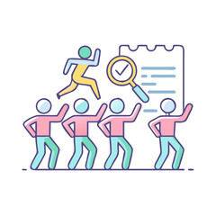 dance audition vector icon, dance day vector illustration - simple illustration of dance audition perfect for logos, and dance day-themed designs.