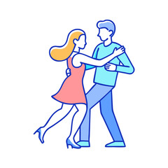 dance partner hold vector icon, dance day vector illustration - simple illustration of dance partner hold perfect for logos, and dance day-themed designs.