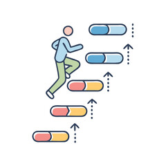 dance steps chart vector icon, dance day vector illustration - simple illustration of dance steps chartperfect for logos, and dance day-themed designs.