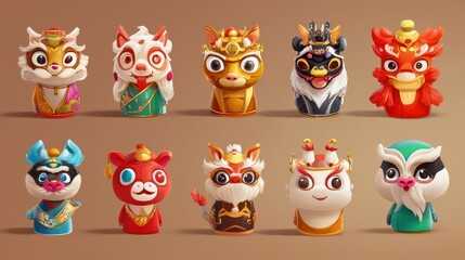 Adorable Chinese Zodiac Animal Figurines Collection