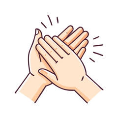 hand clapping vector icon, dance day vector illustration - simple illustration of hand clapping perfect for logos, and dance day-themed designs.