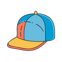 hip hop cap vector icon, dance day vector illustration - simple illustration of hip hop cap perfect for logos, and dance day-themed designs.