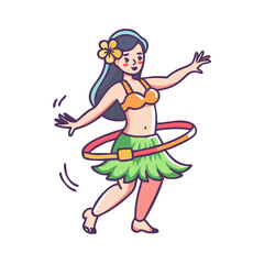 hula dancer vector icon, dance day vector illustration - simple illustration of hula dancer perfect for logos, and dance day-themed designs.