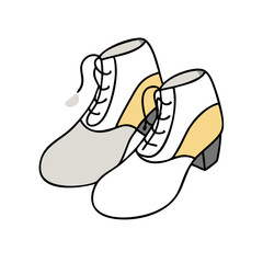 irish dance shoes vector icon, dance day vector illustration - simple illustration of irish dance shoes perfect for logos, and dance day-themed designs.