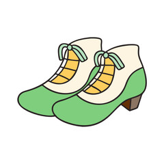 irish dance shoes vector icon, dance day vector illustration - simple illustration of irish dance shoes perfect for logos, and dance day-themed designs.