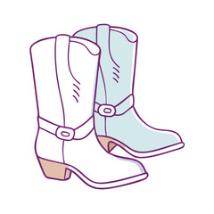 line dance boots vector icon, dance day vector illustration - simple illustration of line dance boots perfect for logos, and dance day-themed designs.