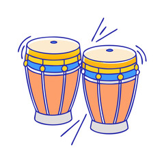 samba drums vector icon, dance day vector illustration - simple illustration of samba drums perfect for logos, and dance day-themed designs.