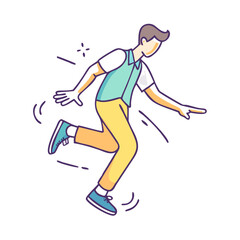 tap dancer in motion vector icon, dance day vector illustration - simple illustration of tap dancer in motionperfect for logos, and dance day-themed designs.