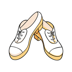 tap shoes vector icon, dance day vector illustration - simple illustration of tap shoes perfect for logos, and dance day-themed designs.