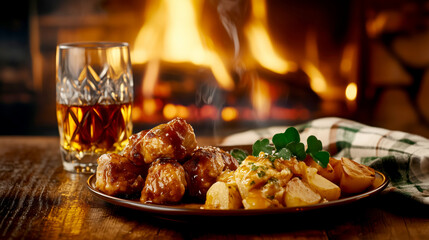 Celebrating st. Patrick's day cozy pub food and culinary delights