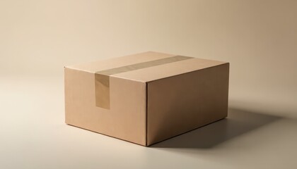 Box Mockup with Tape. With copy space