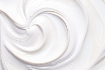 Textured White Cosmetic Cream with Ceramides Isolated on White Background - Skincare with Polyglutamic Acid, Hyaluronic Acid, and Retinol Peptides