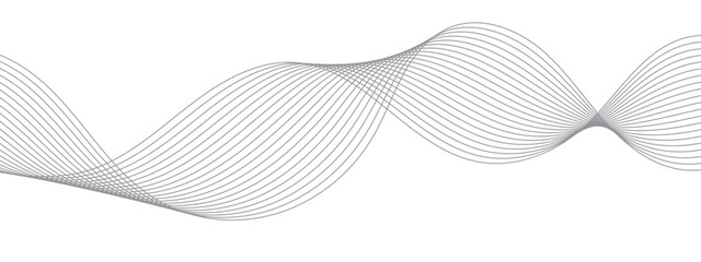 Elegant Abstract Waveform Design. Minimalist Linear Pattern with Flowing Curves. Curved line vector element stripes. Technology curved lines. Digital frequency track equalizer.