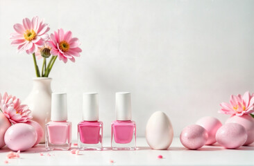 Celebrate Easter with pastel colors and floral beauty in a festive display of spring essence. Happy Easter Banner