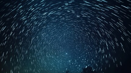 Mesmerizing Night Sky Star Trails Photography A Captivating Long Exposure Shot of Celestial Movement