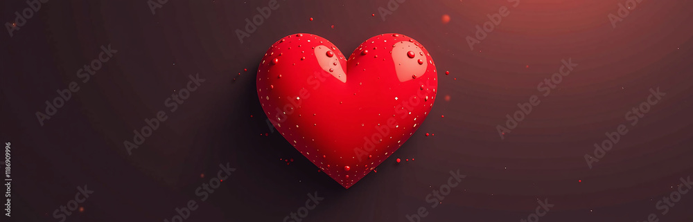 Poster A Red Heart Shape Is Key To This Simple Yet Striking Design Element For A Banner. 00002