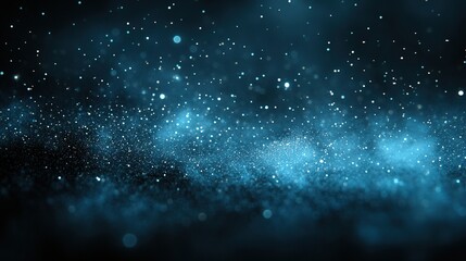 Obraz premium A mesmerizing abstract background featuring glowing blue particles in a misty atmosphere.