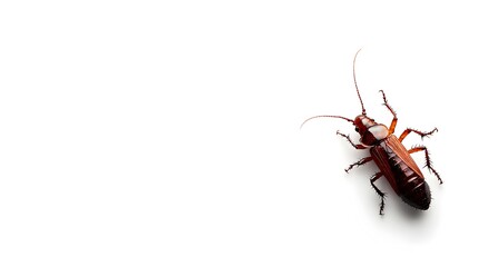 Fototapeta premium A brown bug with a black head and red legs