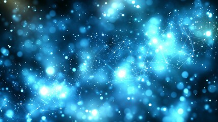 Obraz premium A digital science and technology background with interconnected data points, neural networks, and futuristic visuals, perfect for data-driven or tech innovation designs.