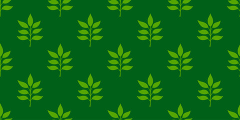 tea leaves pattern background. green leaves vector pattern background. Green tea leaf seamless pattern. silhouette leaf background.