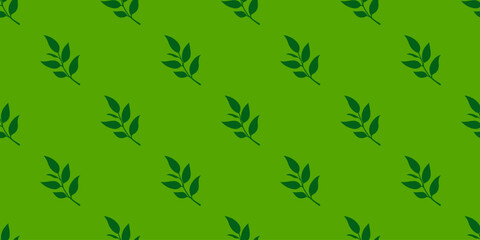 tea leaves pattern background. green leaves vector pattern background. Green tea leaf seamless pattern. silhouette leaf background.