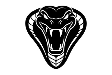 a Anaconda head  vector art   on with white background 